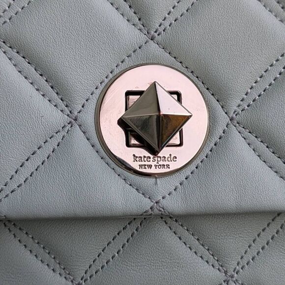 Kate Spade NY Natalia Top Handle Satchel Crossbody Bag in Crystal Blue. - Picture 5 of 10